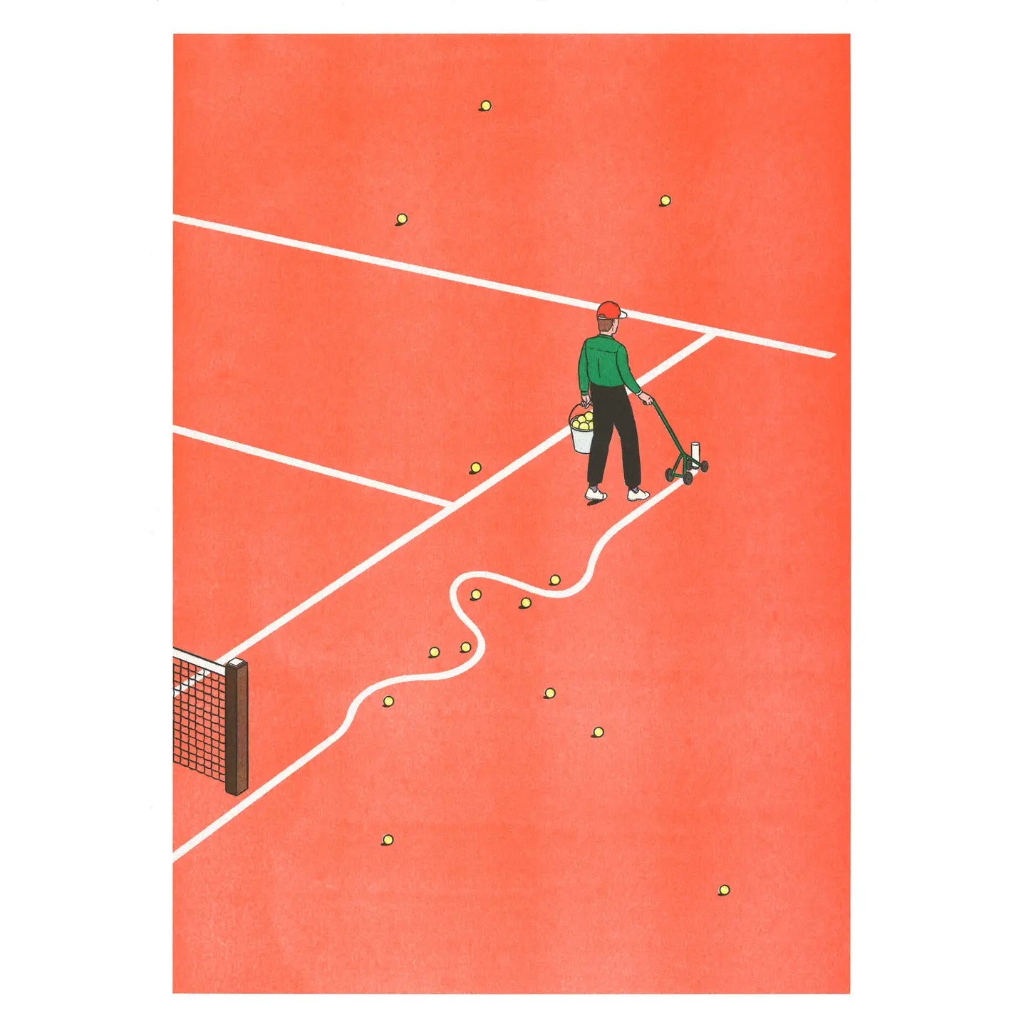 Simon Bailly: Roland-Garros Art Print