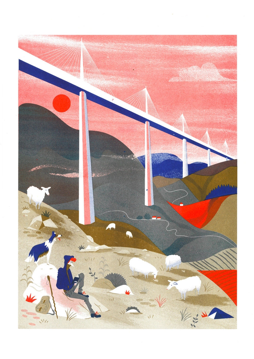 Alexandre Clarisse: the Millau Viaduct Art Print