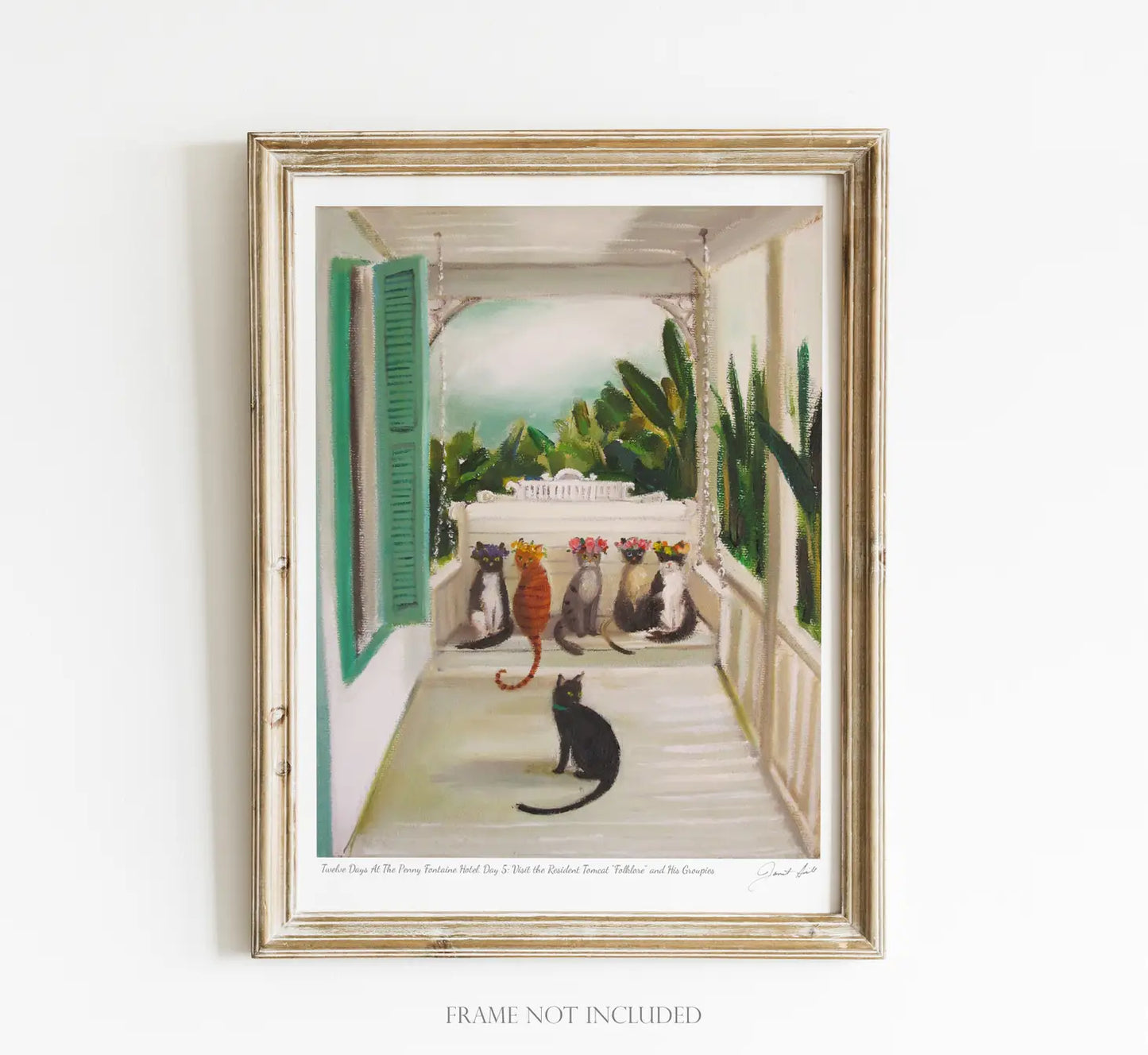 Janet Hill: Twelve Days Penny Fontaine Hotel. Day 5 Art Print