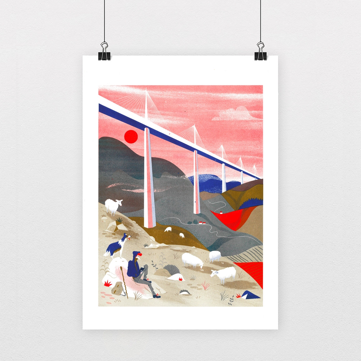 Alexandre Clarisse: the Millau Viaduct Art Print