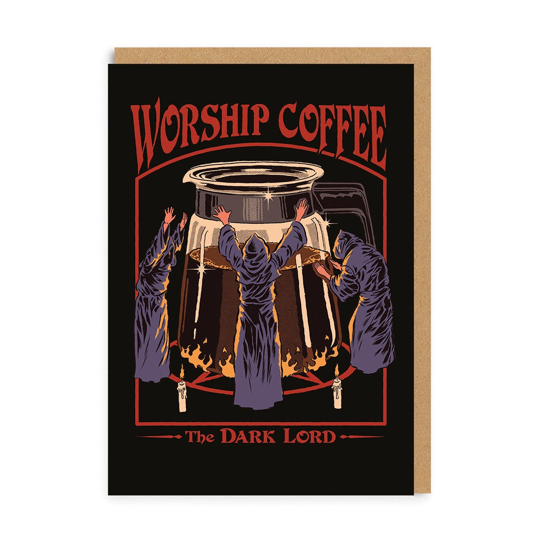 Steven Rhodes: Worship Coffee Greeting Card