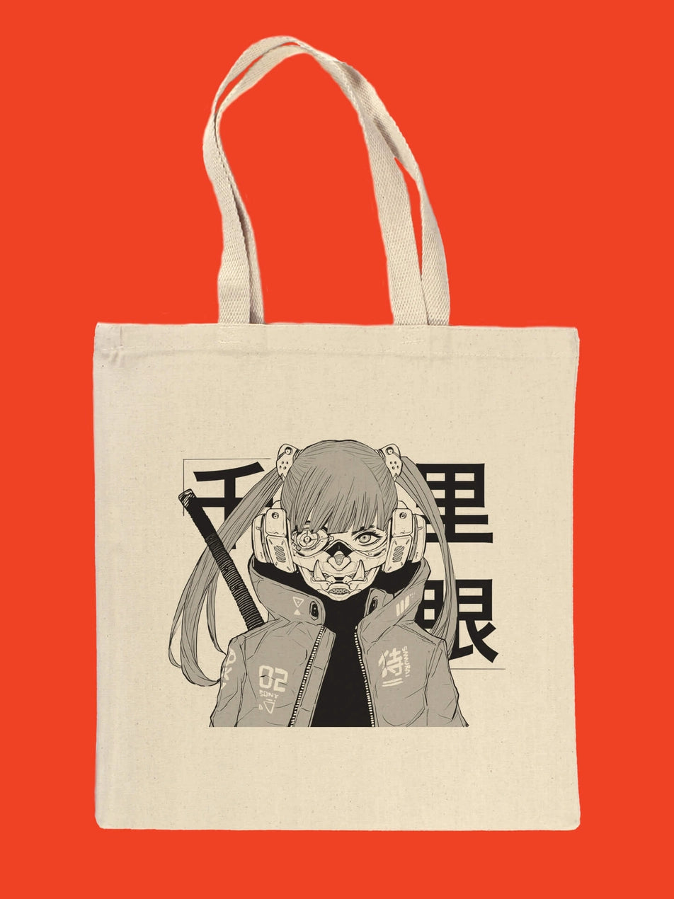 Popkiller: Acky Bright: Mask Girl Tote Bag