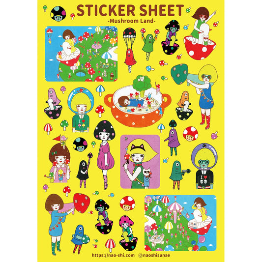 Naoshi: Mushroom Land Sticker Sheet