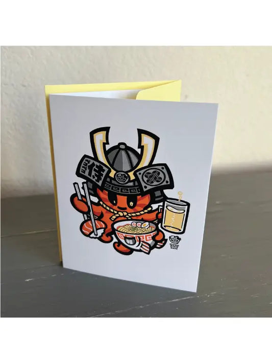 Sumofish: Hungry Samurai Greeting Card