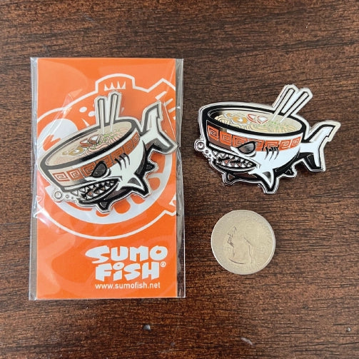 Sumofish: Ramen Shark Enamel Pin