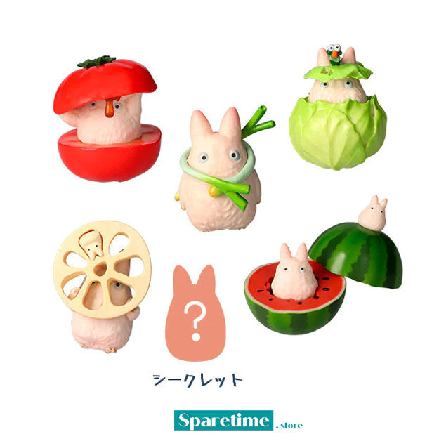 My Neighbor Totoro: White Totoro Playing With Vegetables Blind Box