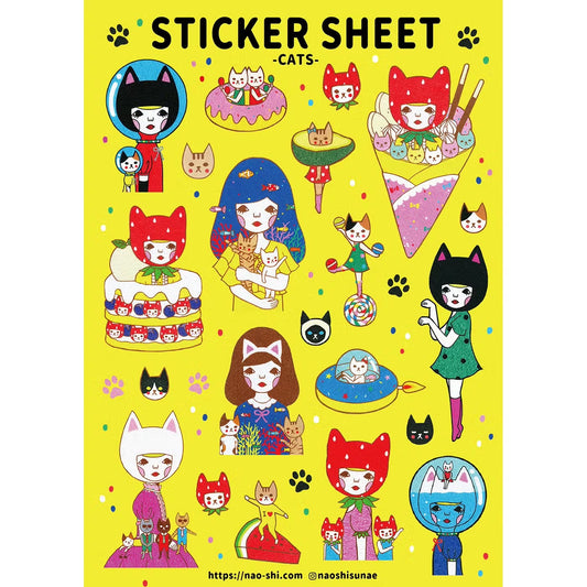 Naoshi: Cats Sticker Sheet
