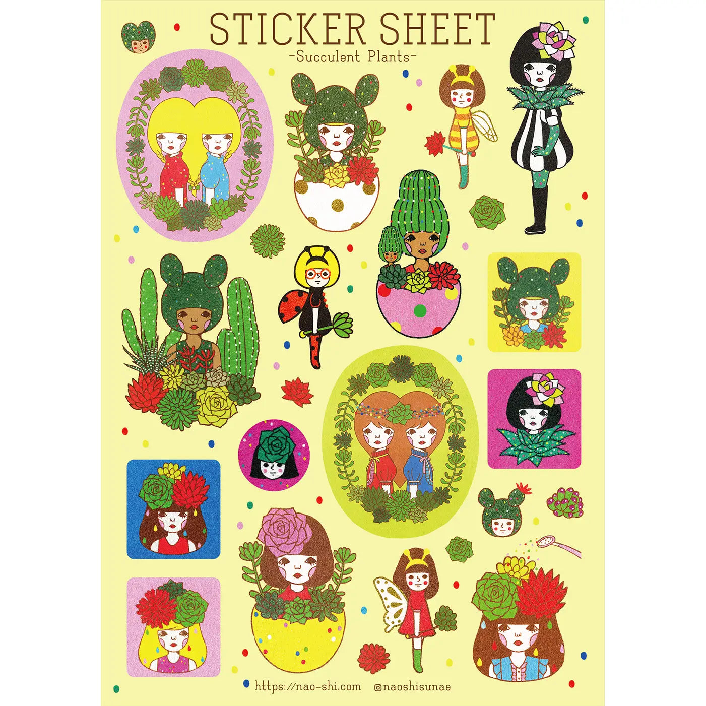 Naoshi: Succulent Plants Sticker Sheet
