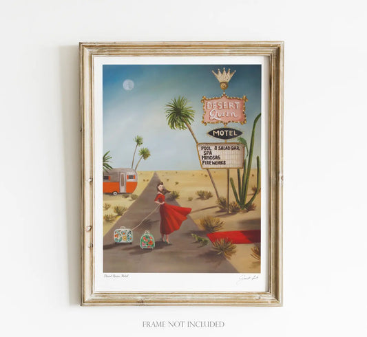 Janet Hill: Desert Queen Motel Art Print