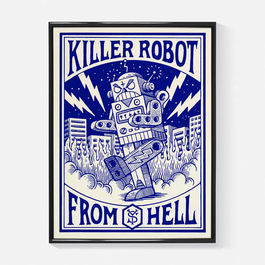 Stéphane Casier: Killer Robot Art Print