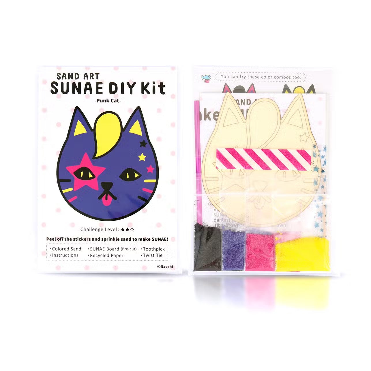 Naoshi: Sand Art SUNAE DIY Kit: Punk Cat