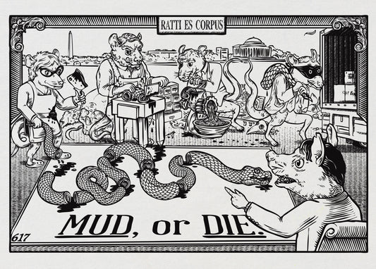 MUD, or DIE: Letterpress Art Print