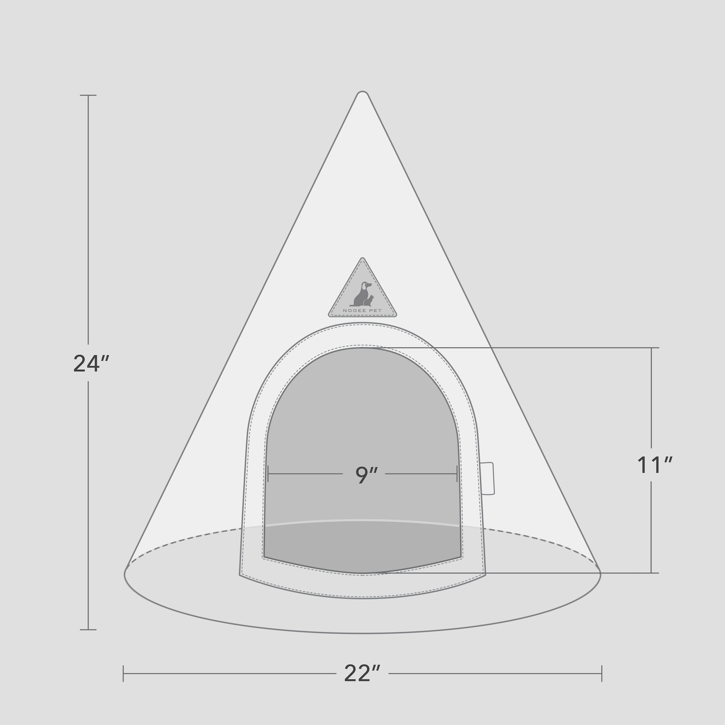 Pet Cave Lucy: Gray - Medium