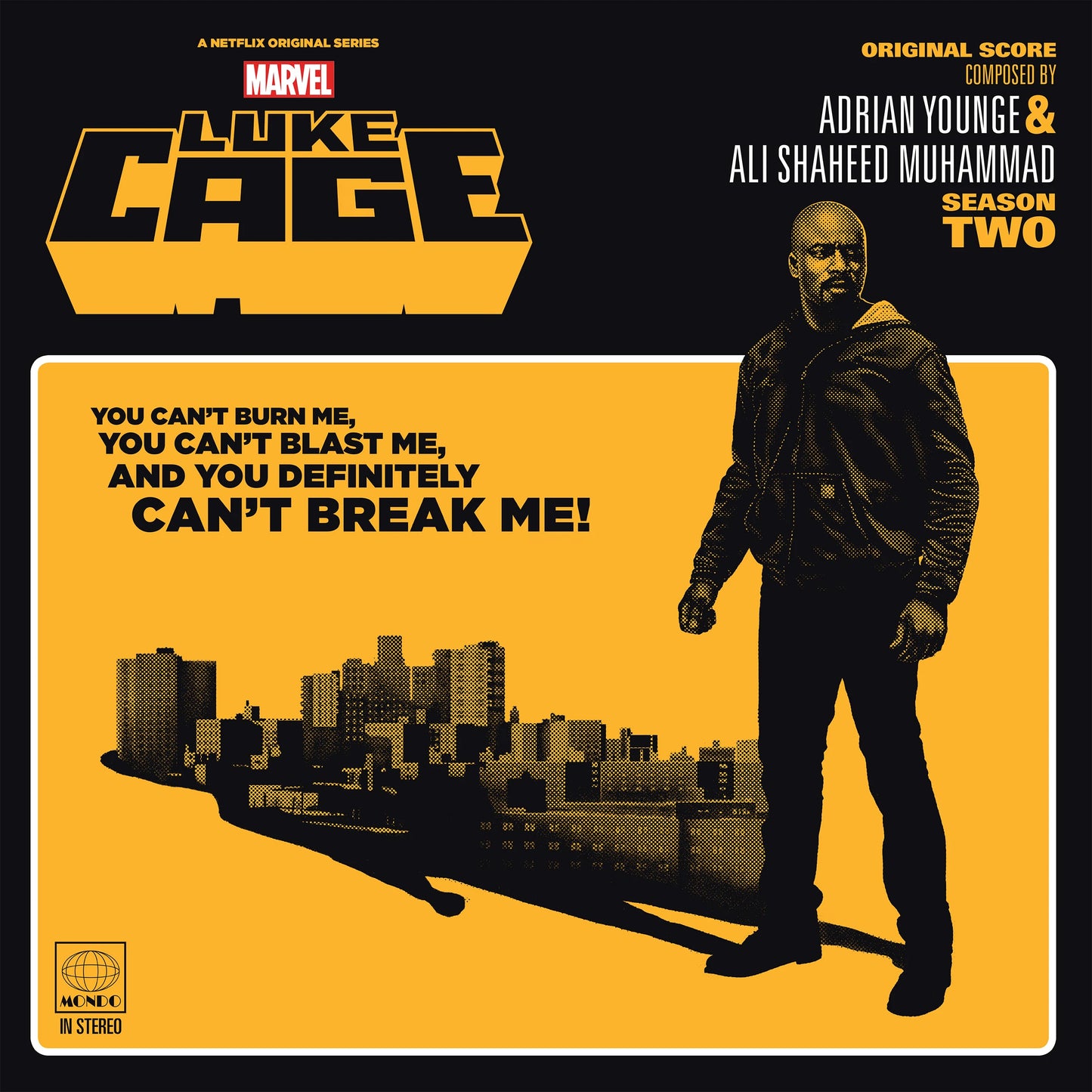 Marvel's Luke Cage Season Two Original Soundtrack 2XLP Solid Yellow