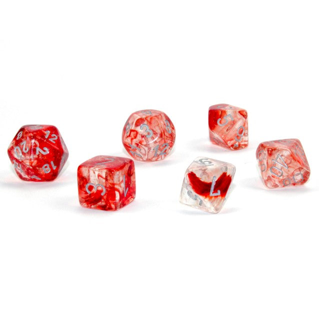 RPG Dice: Red/Silver: Luminary