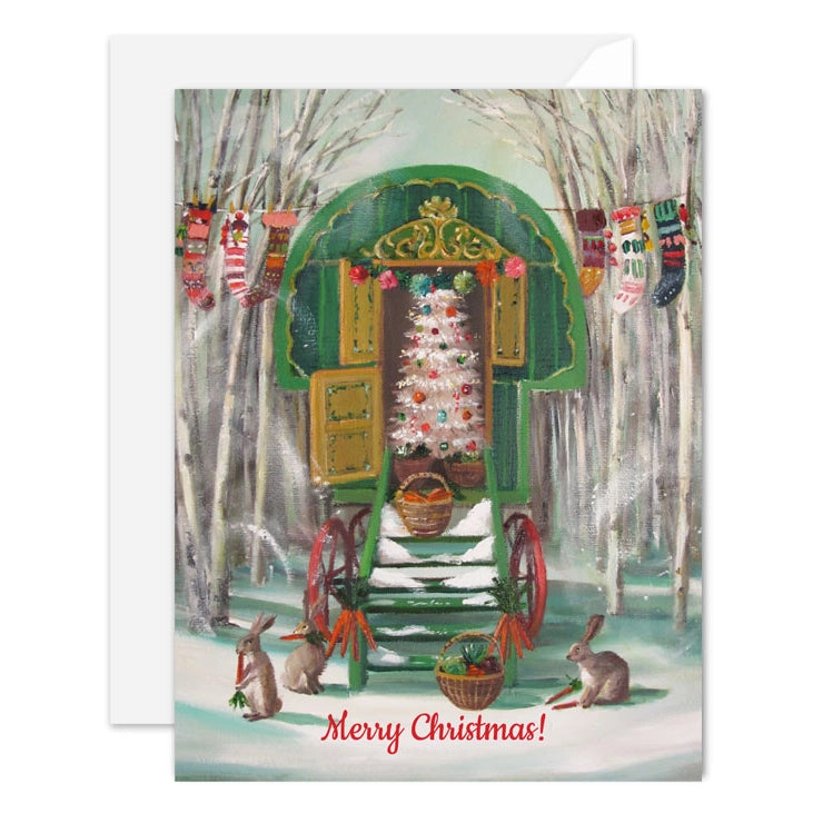 Janet Hill: Christmas Caravan Card: Box Set of 8
