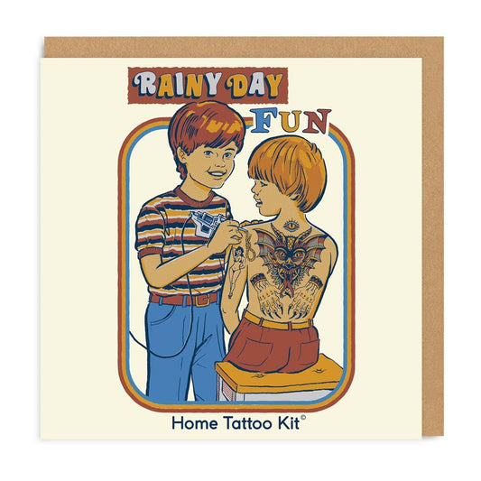 Steven Rhodes: Rainy Day Fun Home Tattoo Kit Greeting Card