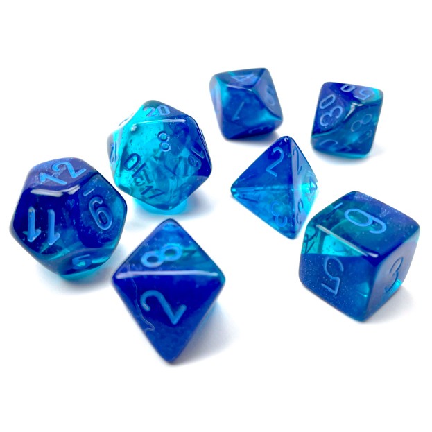 RPG Dice: Luminary Blue/Light Blue: Gemini