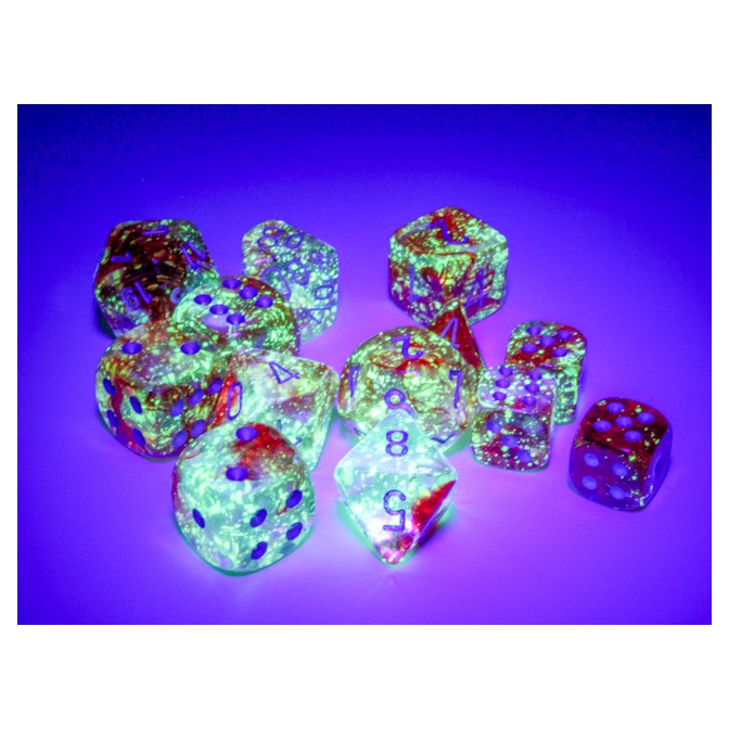 RPG Dice: Red/Silver: Luminary