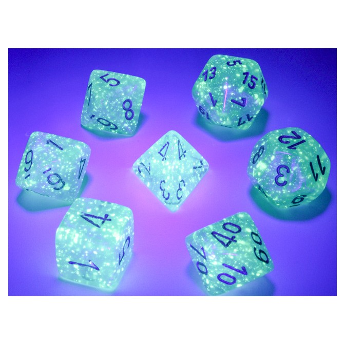 RPG Dice: Teal/Gold: Luminary