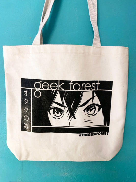 Geek Forest Manga Eyes Tote Bag